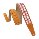 Levy's 2 1/2" Wide Honey Suede Leather Guitar Straps