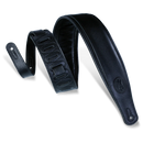 Levy's 3" Wide Black Garment Leather Guitar Strap