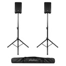 Gator Frameworks Aluminum Speaker Stand Set With Deluxe Bag