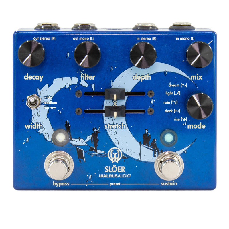 Walrus Audio SLOER Stereo Ambient Reverb, Blue