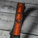 Burnt Hills Leather X-Lacing 2" Leather Guitar Strap