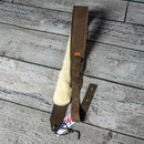 Burnt Hills Leather Strap with Sheep Fur Backing - Dark Brown