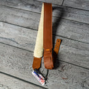 Burnt Hills Leather Extra Long Strap with Sheep Fur Backing - Brown