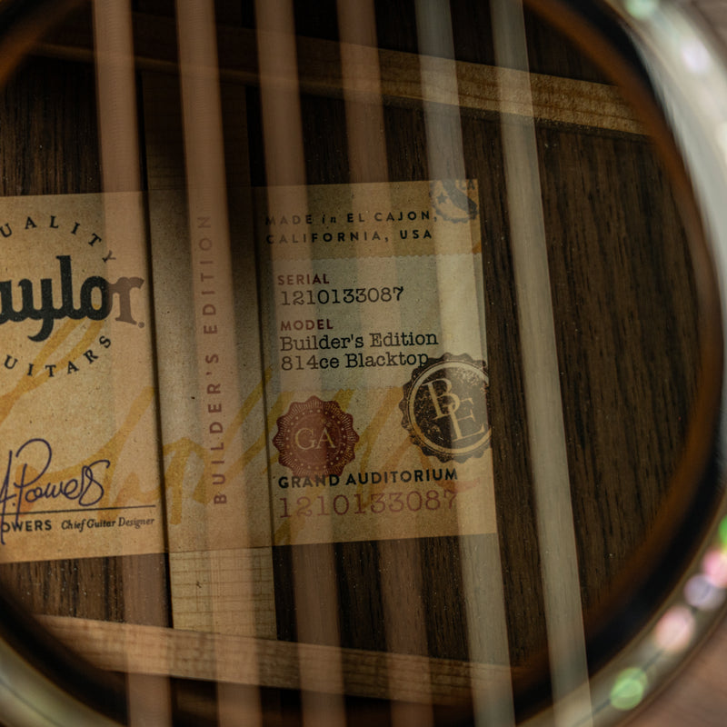 Taylor Builder's Edition 814ce Blacktop