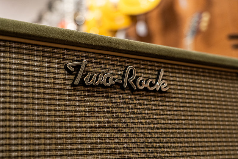 Two-Rock 1x12" Closed Back Cabinet (Ported) - Moss Green Suede, Vintage Gold Grill