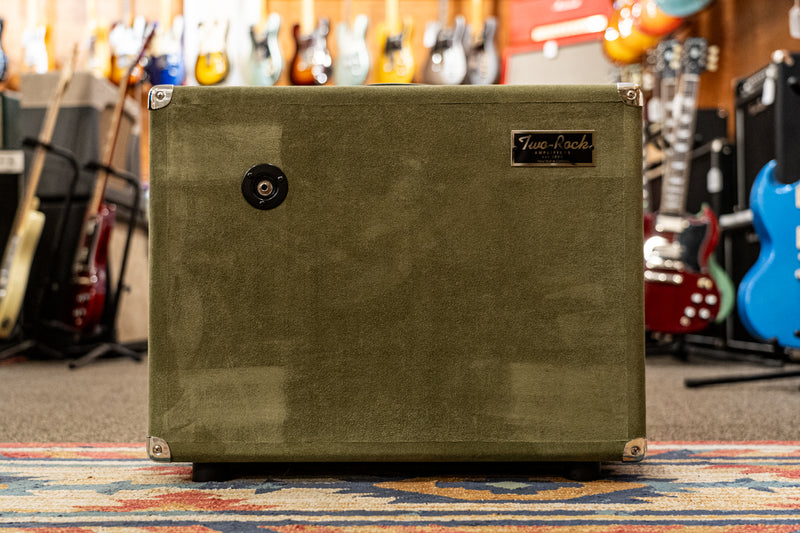 Two-Rock 1x12" Closed Back Cabinet (Ported) - Moss Green Suede, Vintage Gold Grill