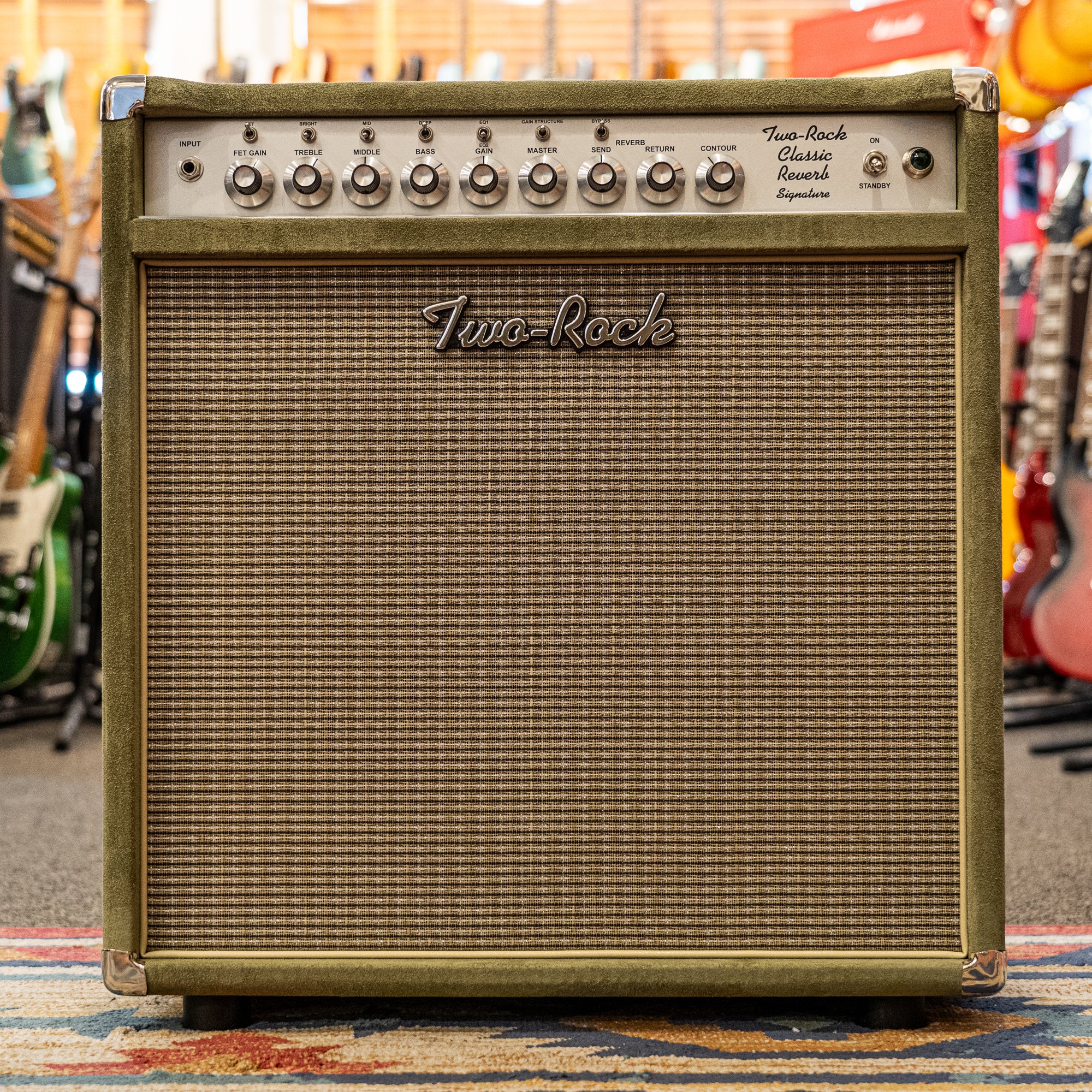 Two-Rock Classic Reverb Signature 50 Watt Combo - Moss Suede, Vintage