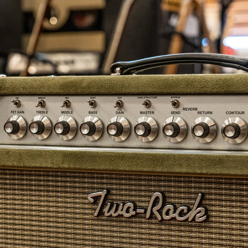 Two-Rock Classic Reverb Signature 50 Watt Combo - Moss Suede, Vintage Beige Grill