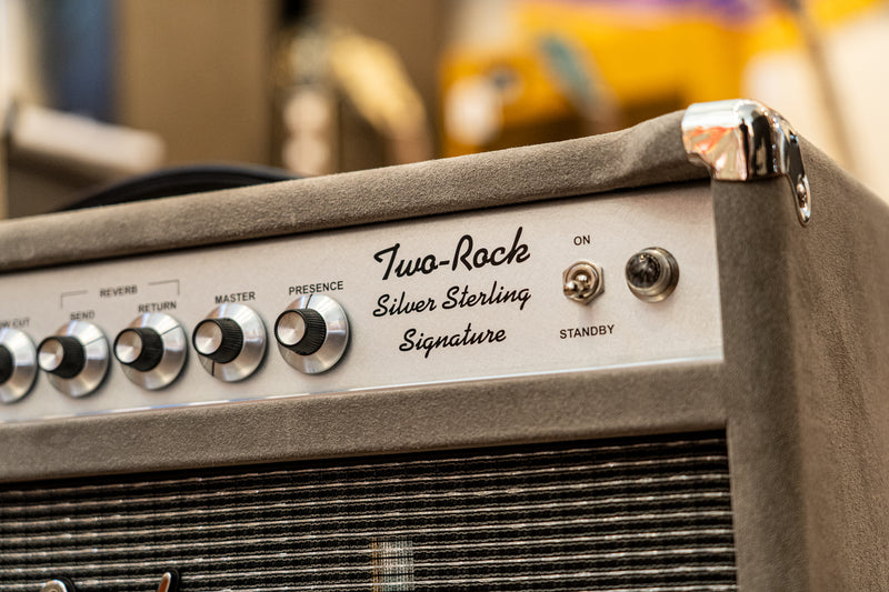 Two-Rock Silver Sterling Signature 100 Watt Head - Dark Grey Suede, Vintage Silver Cloth