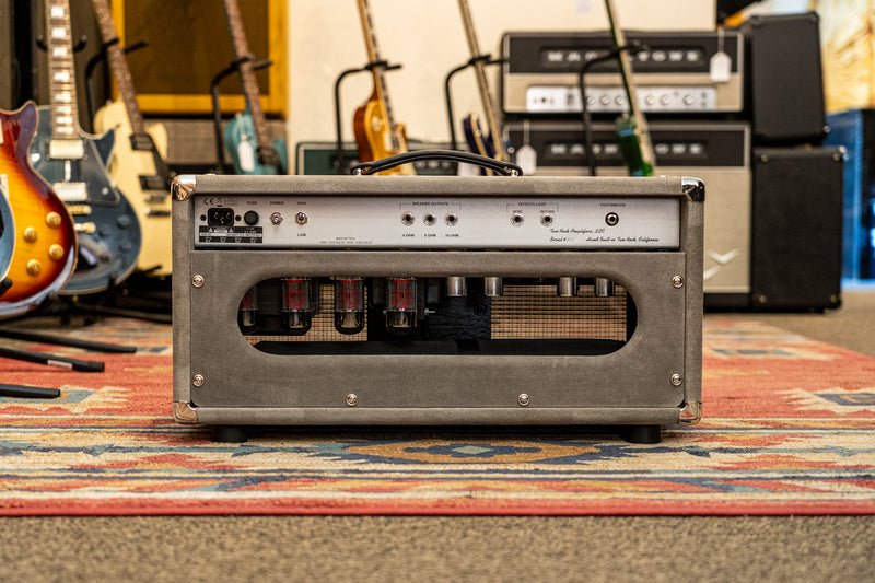 Two-Rock Silver Sterling Signature 100 Watt Head - Dark Grey Suede, Vintage Silver Cloth