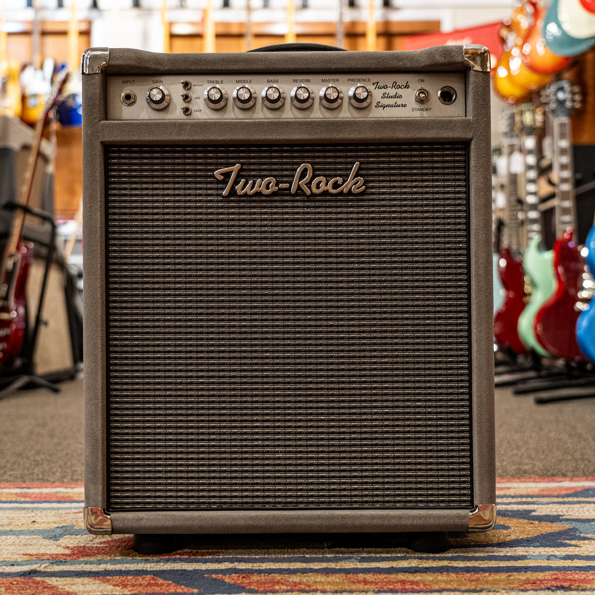 Two-Rock Studio Signature 35-watt Combo - Grey Suede, Silver Chassis