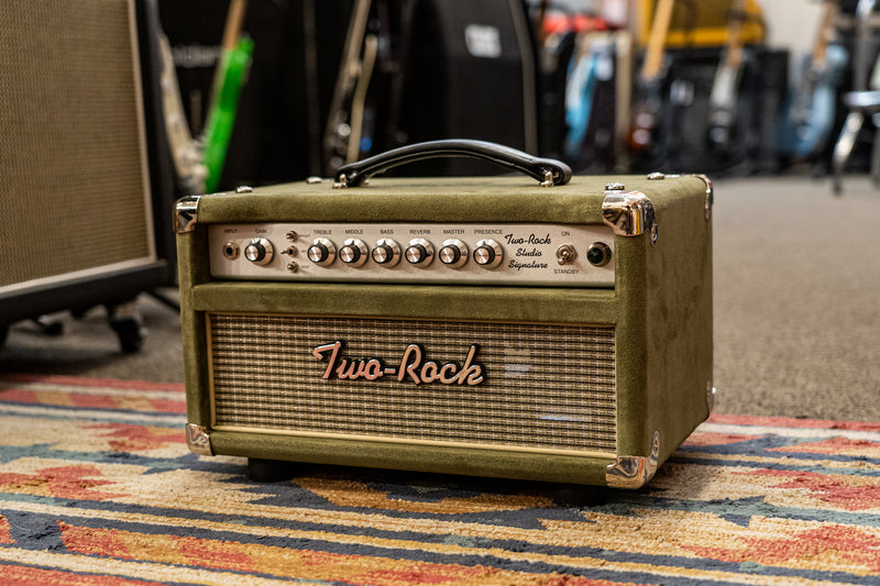 Two-Rock Studio Signature 35-watt Head - Moss Green Suede, Vintage Beige Cloth
