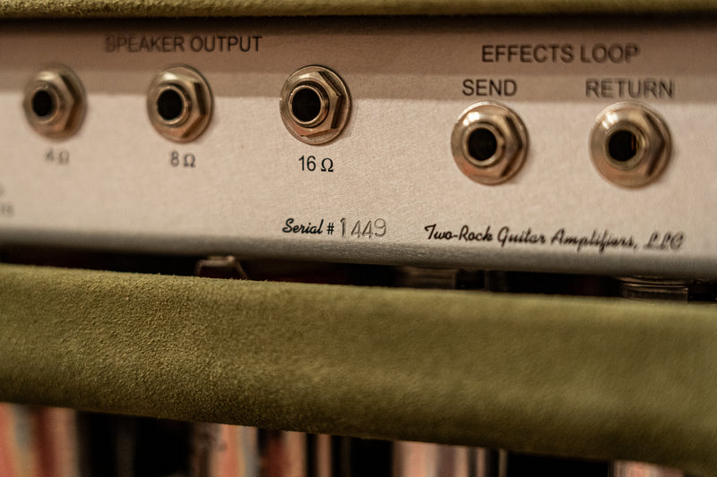 Two-Rock Studio Signature 35-watt Head - Moss Green Suede, Vintage Beige Cloth