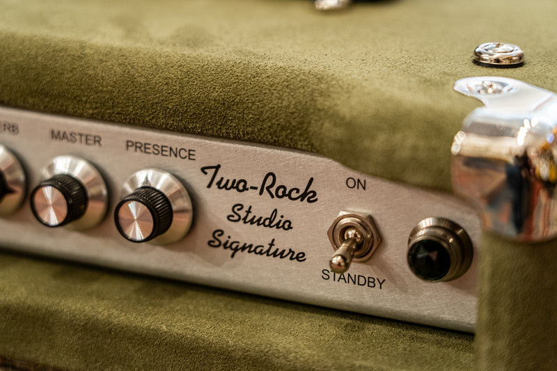 Two-Rock Studio Signature 35-watt Head - Moss Green Suede, Vintage Beige Cloth