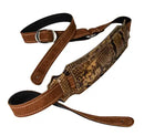 Franklin Vintage Snakeskin Ball Glove Guitar Strap - Cognac