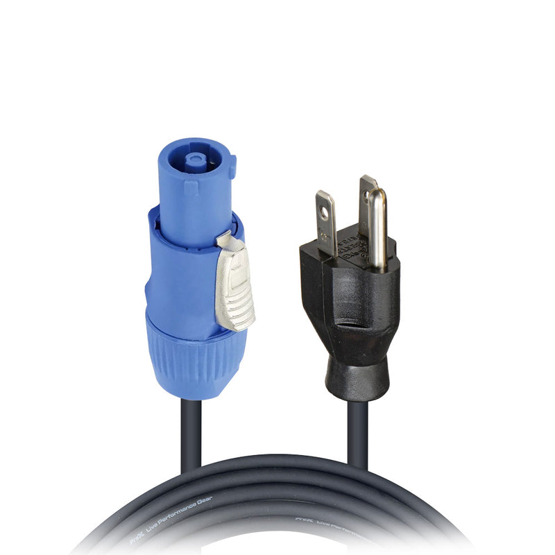 Pro X XC-PWCE14-10 10FT Powercon® BLUE to Edison 110V Power Cord