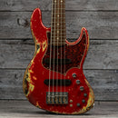 Xotic XJ-1T 5 String Bass - Dark Candy Apple Red / 3-Tone Burst