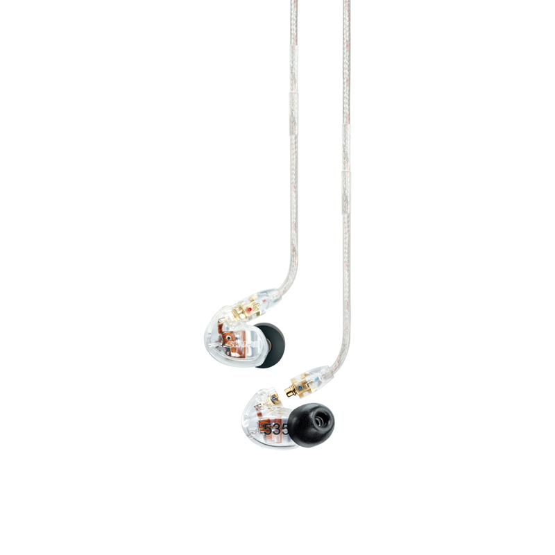 Shure SE535-CL Sound Isolating™ Triple Driver Earphone With Detachable Cable (Clear)