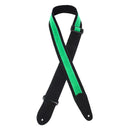Henry Heller 2" Wide Suede With Green Centered Suede Stripe
