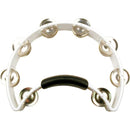 Rhythm Tech Single Row Tambourine - Nickel Jingles - White