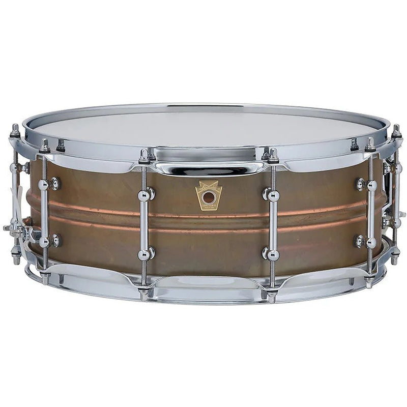 Ludwig Copperphonic Raw Patina Snare Drum with Tube Lugs - 14x5"