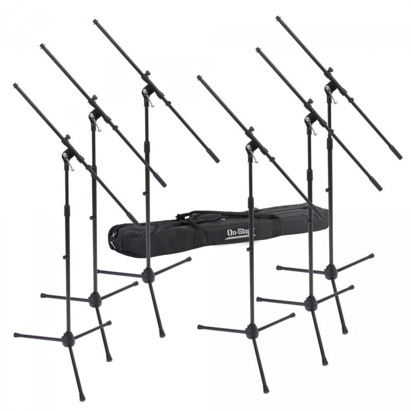 On-Stage Stands MSP7706 Six Euro Boom Mic Stands with Bag