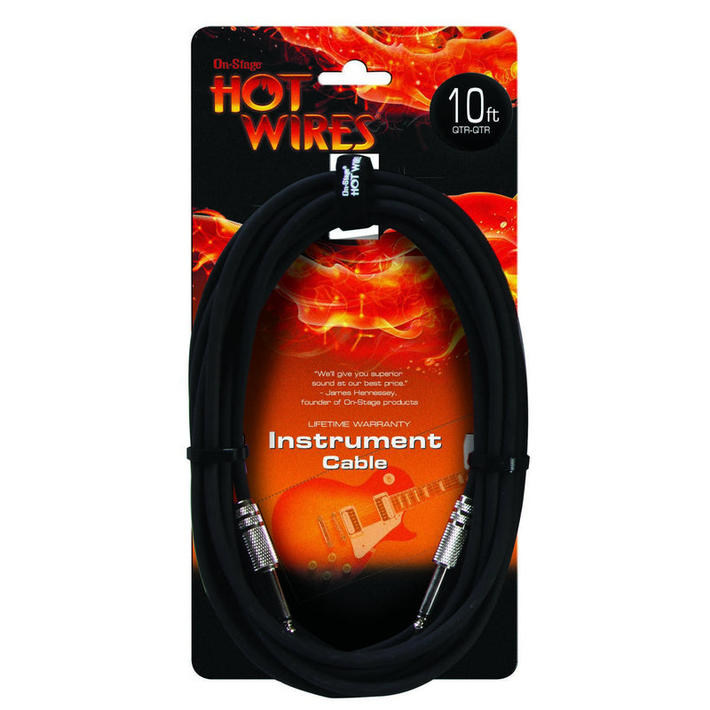 Hot Wires IC-10 Instrument Cable (QTR-QTR, 10')