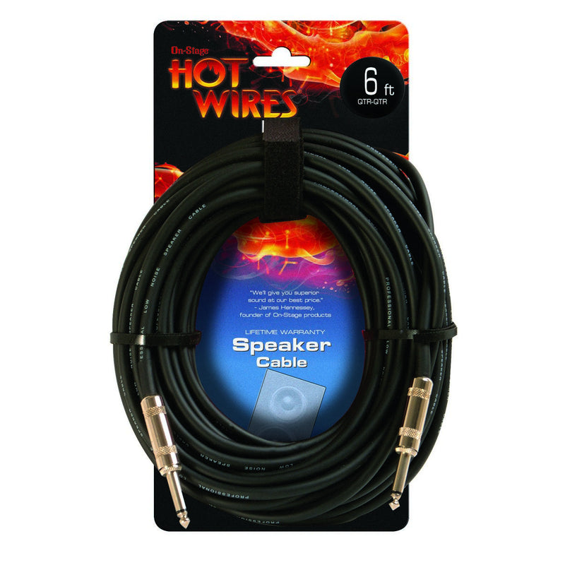 Hot Wires SP14-6 Speaker Cable (6', QTR-QTR)