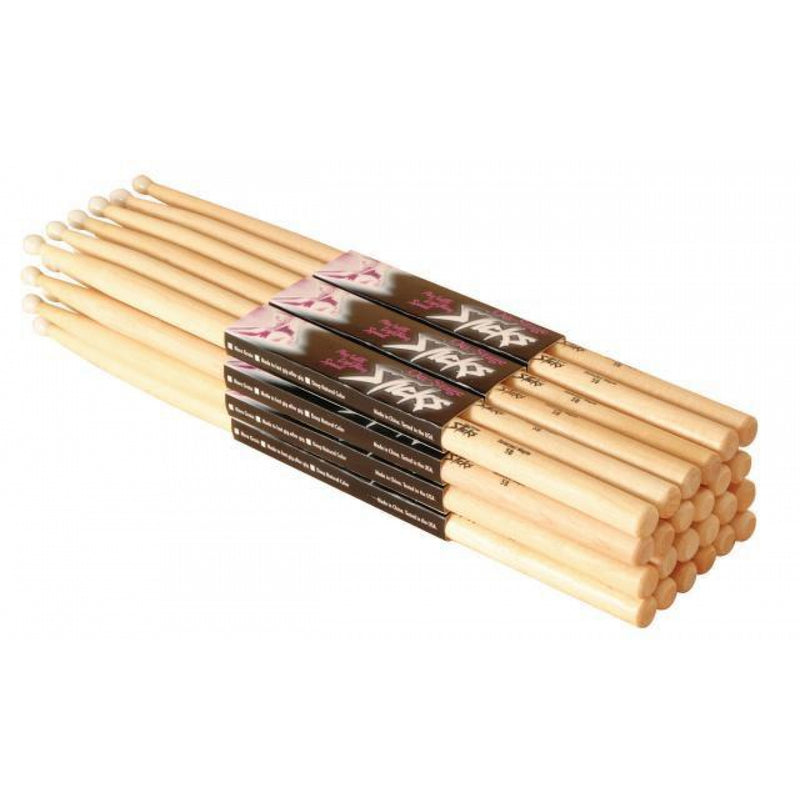 On-Stage Sticks HW7A Hickory Drum Sticks (7A, Wood Tip, 12pr)