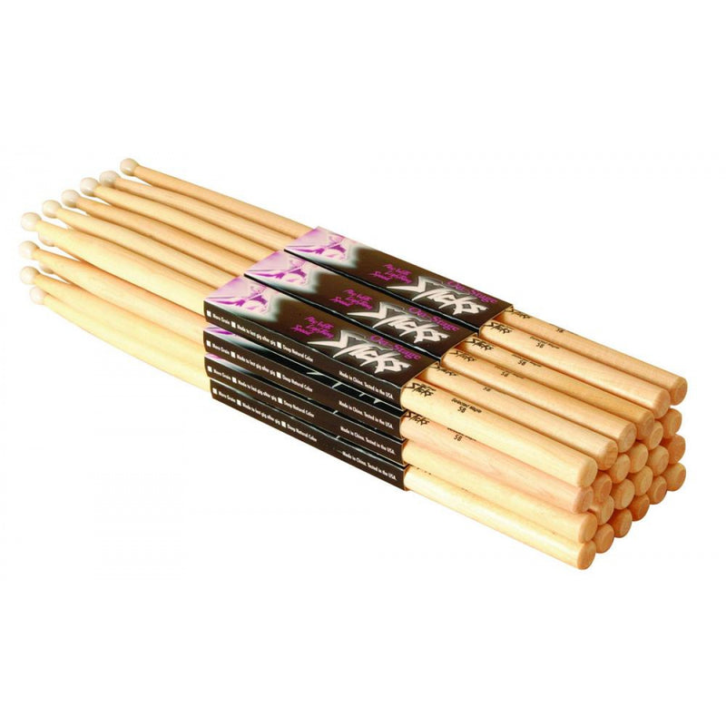 On-Stage Sticks MN5B Maple Drum Sticks (5B, Nylon Tip, 12pr)