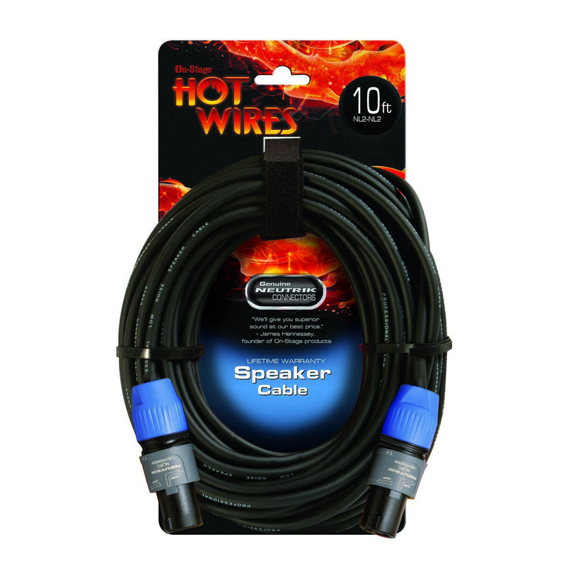 Hot Wires SP14-10SS Speakon Cable with Neutrik Connectors (10', NL2-NL2)