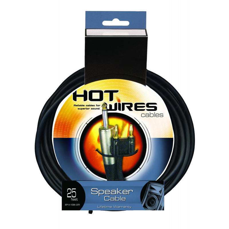 On-Stage Stands SP14-25-BA Speaker Cable (25', Banana-QTR)
