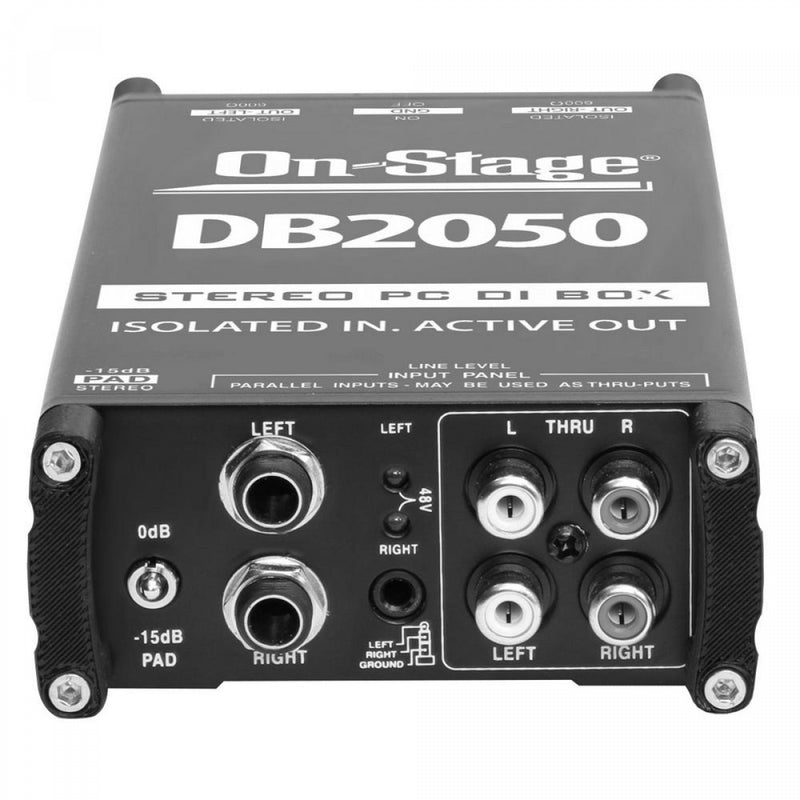 On-Stage Audio DB2050 Active Stereo Multimedia DI Box