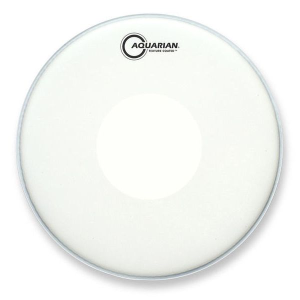 Aquarian White Texture Coated 10mil Single Ply Snare Drum Batter with Reverse Power Dot, 13"