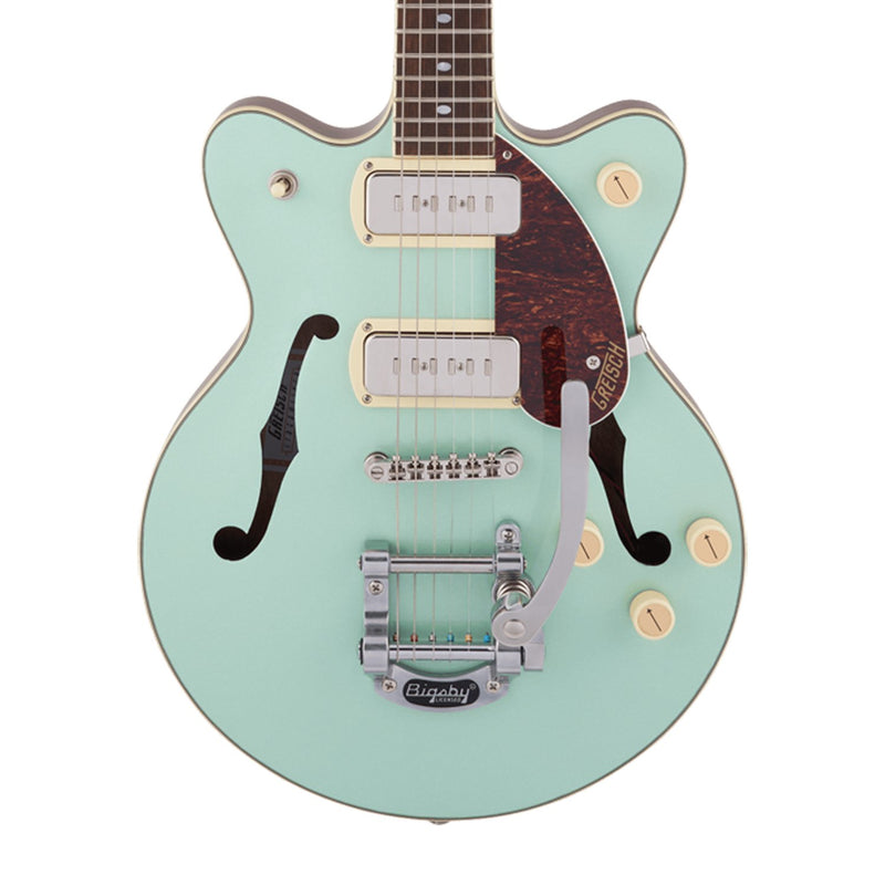 Gretsch G2655T-P90 Streamliner Center Block Jr. Double-Cut P90 with Bigsby - Laurel Fingerboard, Two-Tone Mint Metallic and Vintage Mahogany Stain