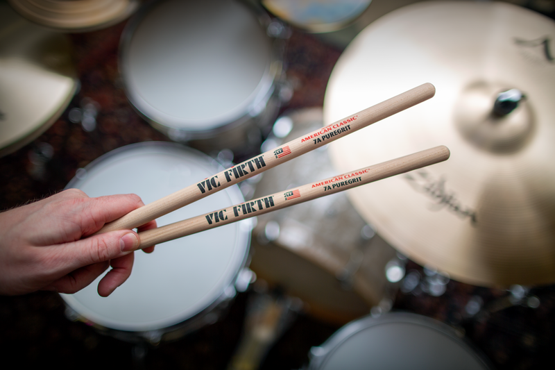 Vic Firth American Classic® 7A PureGrit -- No Finish, Abrasive Wood Texture