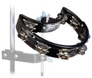 Rhythm Tech DST10 Drum Set Tambourine with Mount - Black with Double Row Nickel Jingles