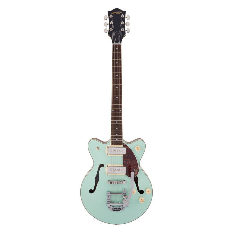 Gretsch G2655T-P90 Streamliner Center Block Jr. Double-Cut P90 with Bigsby - Laurel Fingerboard, Two-Tone Mint Metallic and Vintage Mahogany Stain