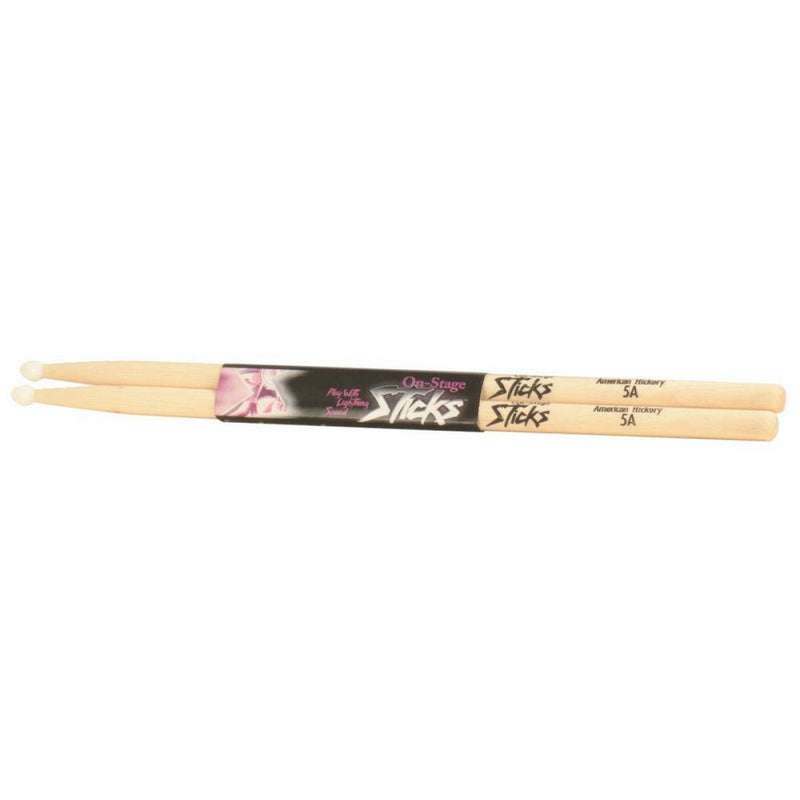 On-Stage Sticks AHN2B American Hickory Drum Sticks (2B, Nylon Tip, 12pr)