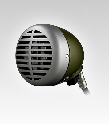 Shure 520DX Omnidirectional Dynamic With Volume Control High Z “The Green Bullet” For Harmonica