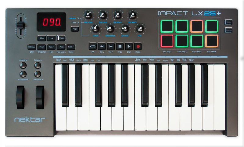 Nektar Impact LX25 + MIDI Keyboard Controller