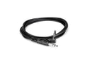 Hosa CSS-105R Balanced Interconnect, 1/4 in TRS to Right-angle 1/4 in TRS, 5 ft