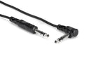 Hosa CSS-105R Balanced Interconnect, 1/4 in TRS to Right-angle 1/4 in TRS, 5 ft