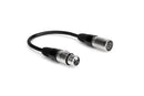 Hosa DMX-106 DMX512 Adaptor, XLR5M to XLR3F, 6 in