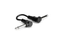 Hosa CFS-112 Guitar Patch Cable, Molded Right-angle to Same, 1 ft