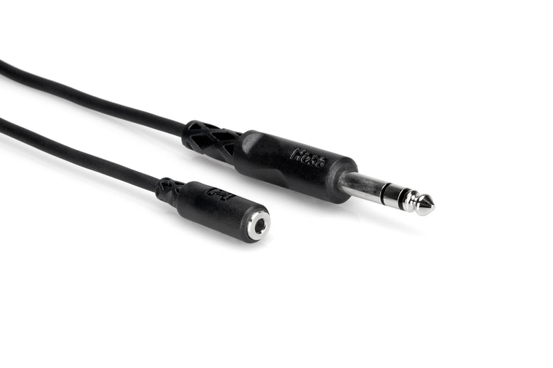 Hosa MHE-310 Headphone Adaptor Cable, 3.5 mm TRS to 1/4 in TRS, 10 ft