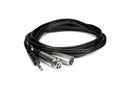 Hosa SRC-204 Insert Cable, 1/4 in TRS to XLR3M and XLR3F, 4 m