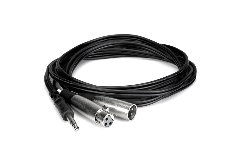 Hosa SRC-204 Insert Cable, 1/4 in TRS to XLR3M and XLR3F, 4 m