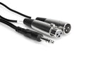 Hosa SRC-204 Insert Cable, 1/4 in TRS to XLR3M and XLR3F, 4 m