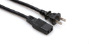 Hosa PWC-178 Power Cord, IEC C9 to NEMA 1-15P, 8 ft